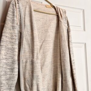 Soft Marled Cream Zip-up coat